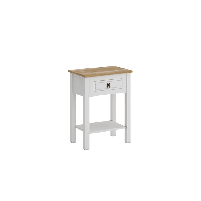Mesa de Luz 1 Cajón Línea México - Blanco