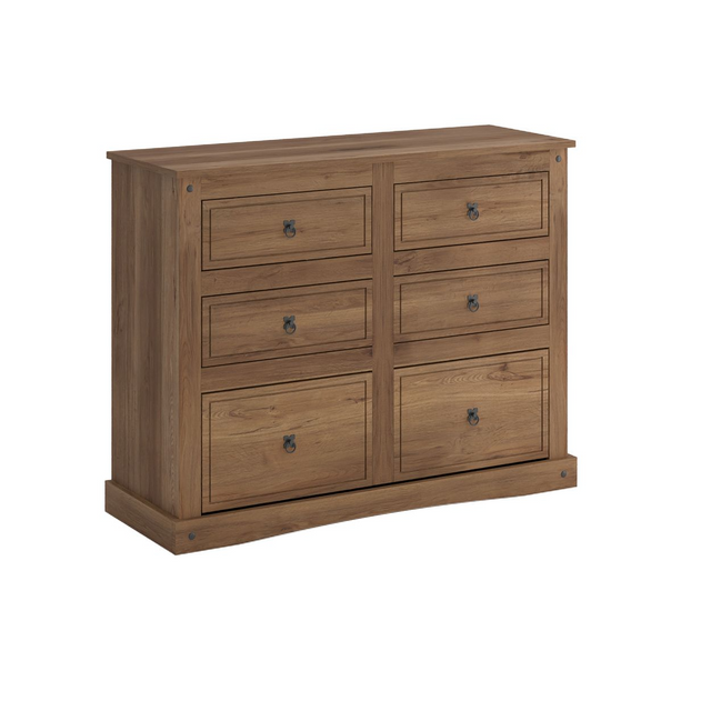 Cómoda 6 Cajones - Madera maciza - línea méxico