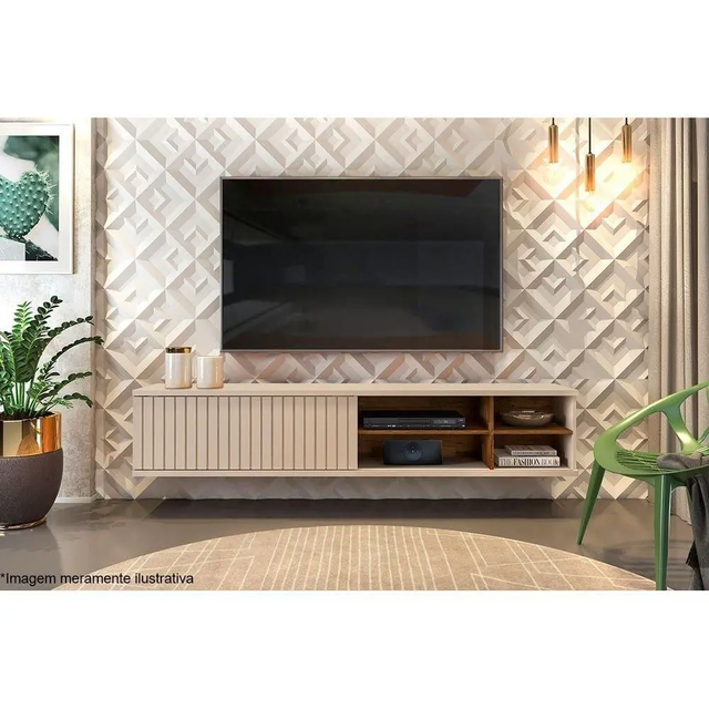 RACK DE TV GRETA OFF WHITE/NOGUEIRA
