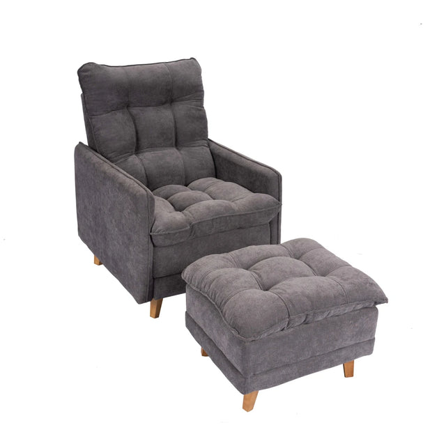 Poltrona reclinable Montreal con puf