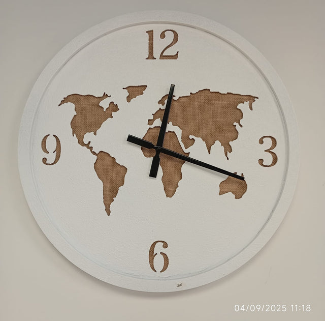 Reloj de pared Mapamundi